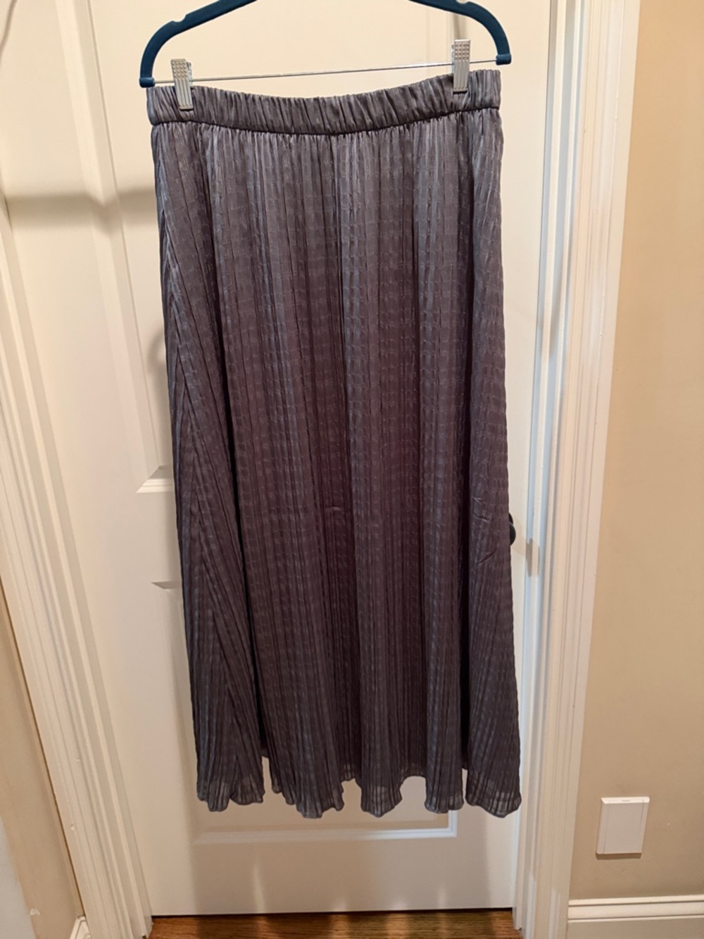 Zara Charcoal Gray Pleated Maxi Skirt